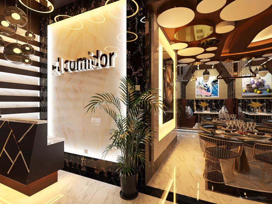 EL COMIDOR-INTERNATIONAL CUISINE RESTAURANT 3d design renderings