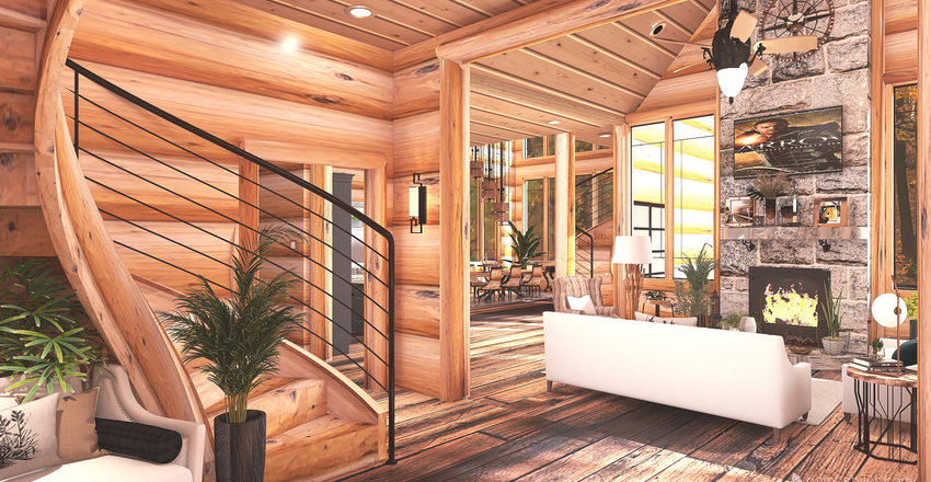 v2_CABIN HOME Interior Design Render
