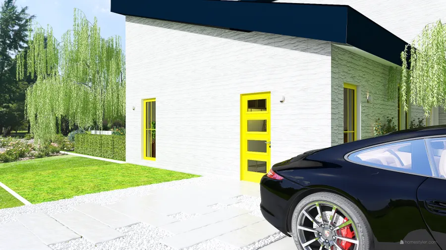 Modern Rustic Eksjöhus - Larvik Yellow WoodTones White 3d design renderings