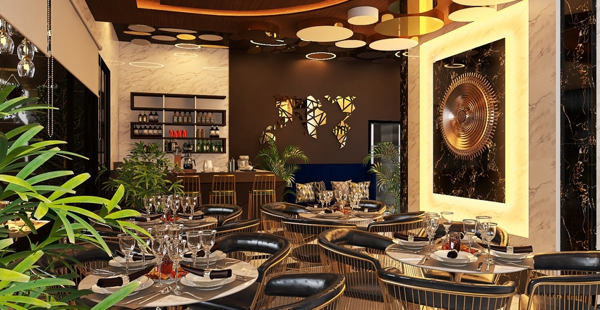 EL COMIDOR-INTERNATIONAL CUISINE RESTAURANT Interior Design Render