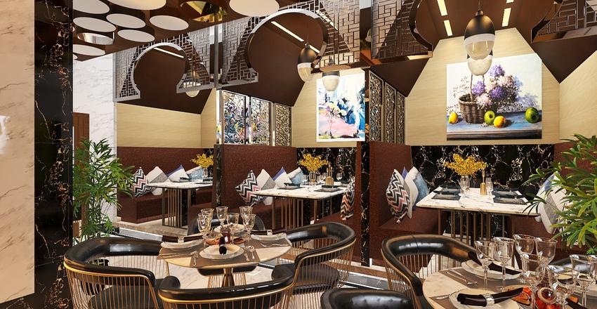 EL COMIDOR-INTERNATIONAL CUISINE RESTAURANT Interior Design Render