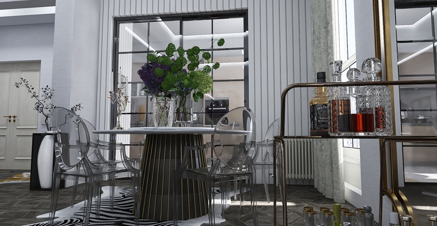 Classic Modern Interior Design Render