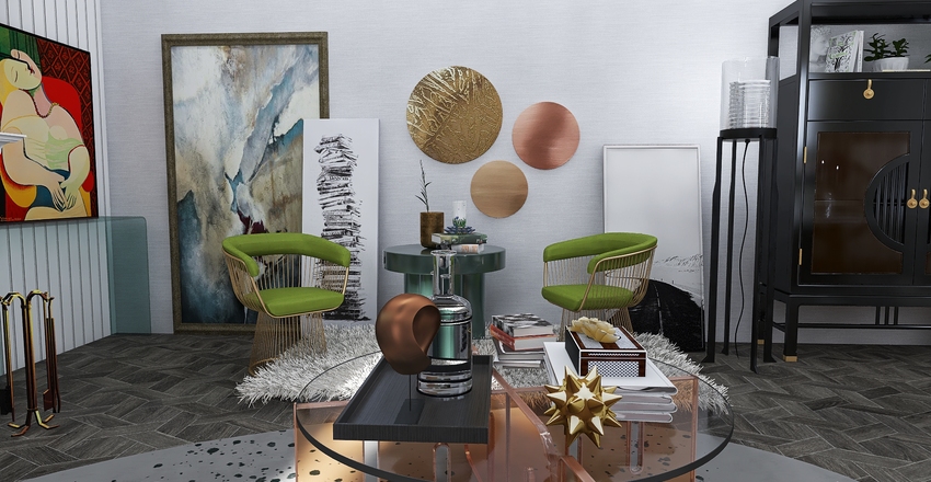 Classic Modern Interior Design Render