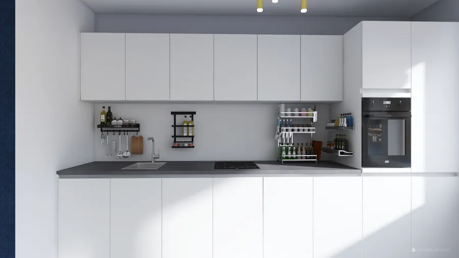 Kitchen and dinig room 3d design renderings