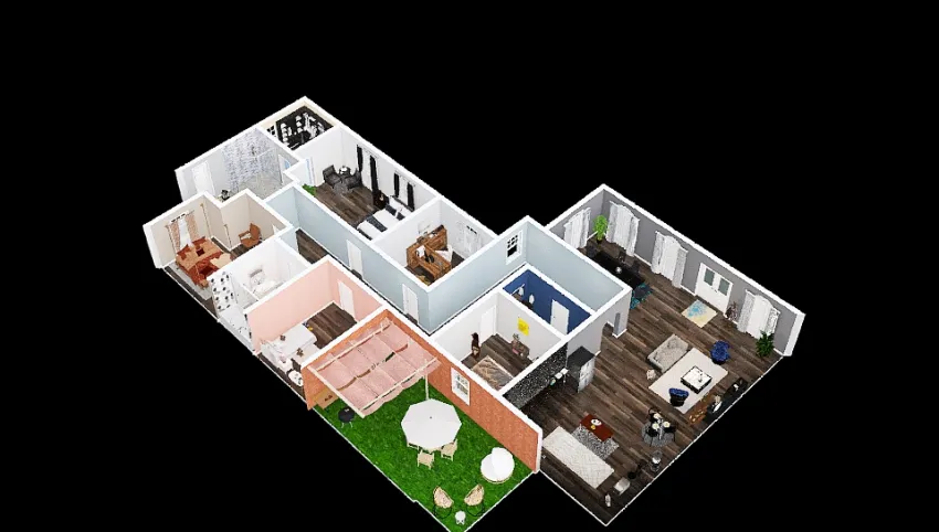 Single Level Family Home 3d design picture 318.46