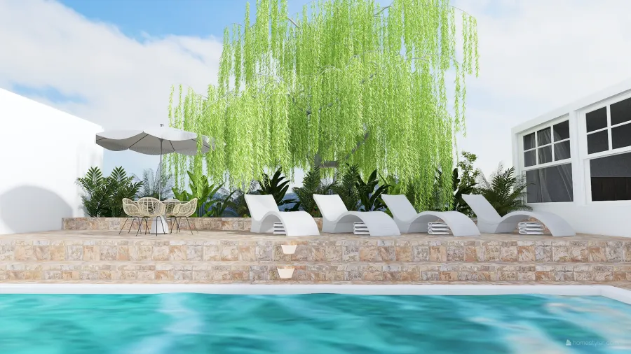 Poolside 3d design renderings