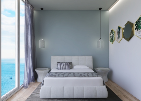 Residence at the Seaside - Bedroom  Design Rendering