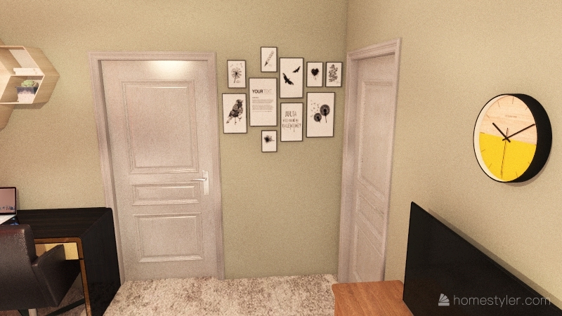 Booklover's Bedroom 3d design renderings