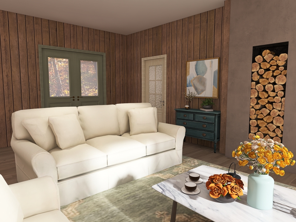Cabin in the woods 3d design renderings