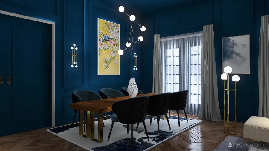 Sala Azul 3d design renderings