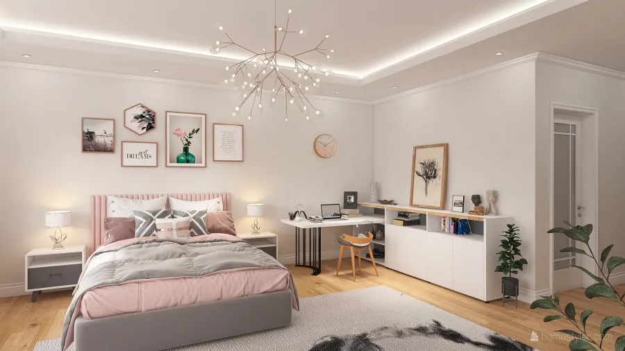 girl's bedroom 3d design renderings