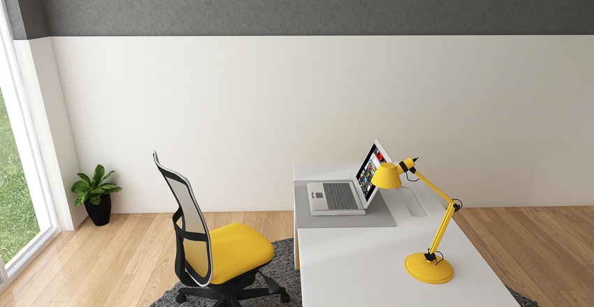 Pantone 2021 Yellow & Grey Home Interior Design Render