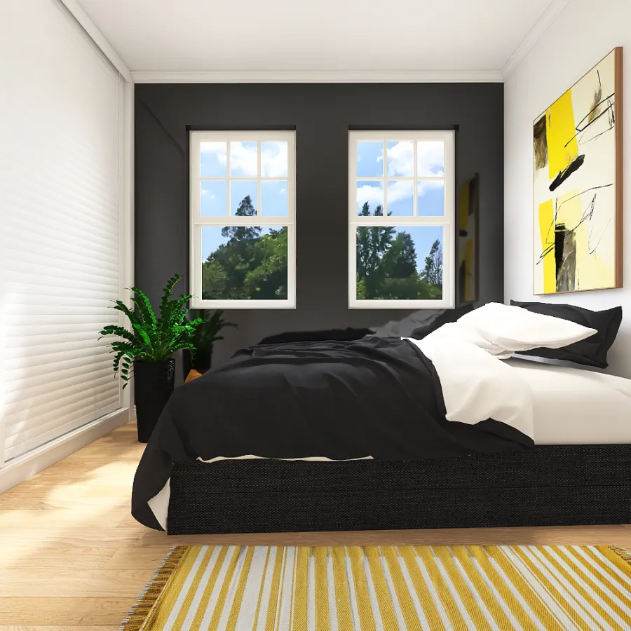 Pantone 2021 Yellow & Grey Home 3d design renderings