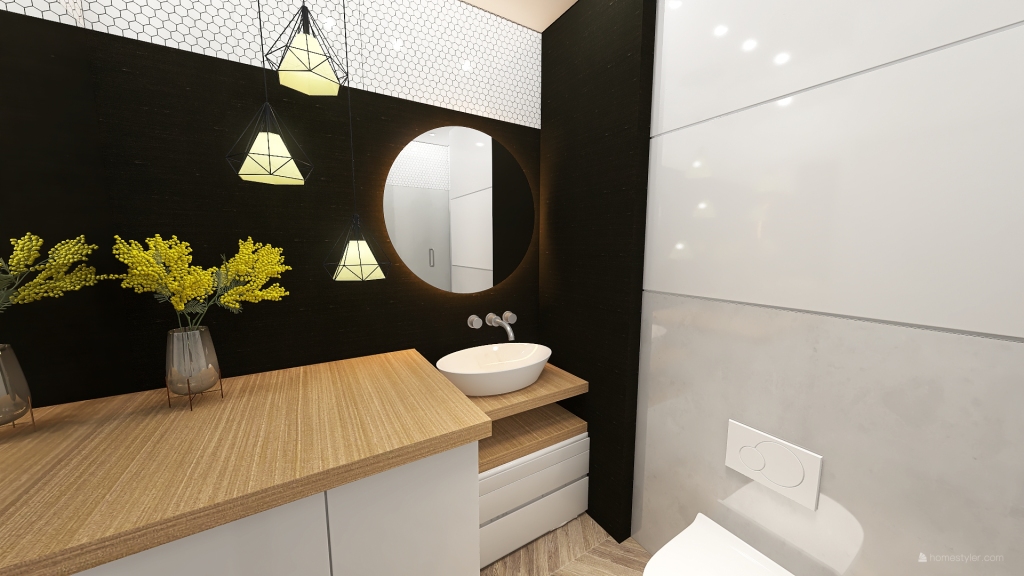 washing machine bathroom 3d design renderings
