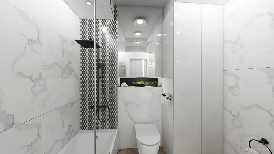 Small bathroom 3d design renderings