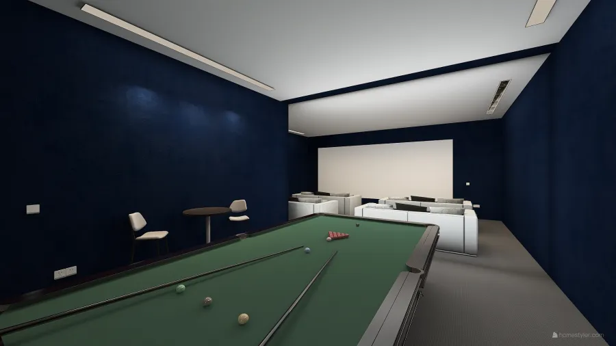 Games Room 3d design renderings