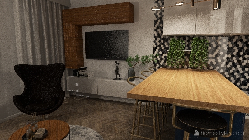 Copy of granatowa kuchnia 3d design renderings