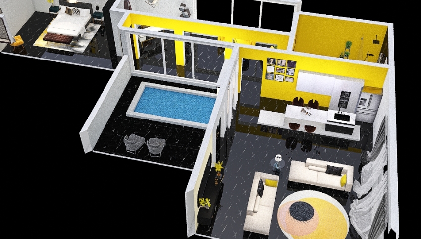 yellow house 3d design picture 161.65