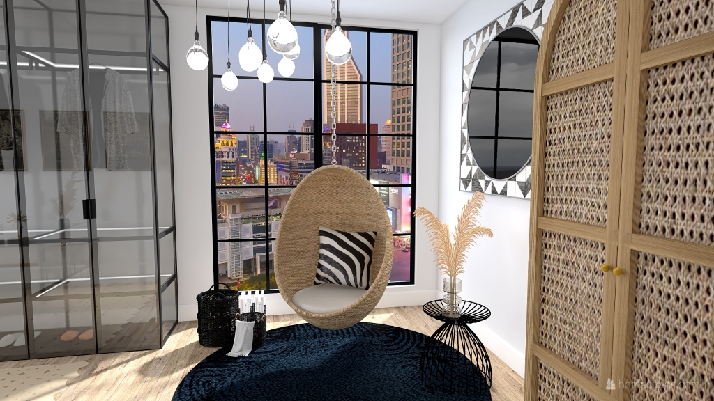 Modern WabiSabi ELEGANTE EarthyTones White Black 3d design renderings