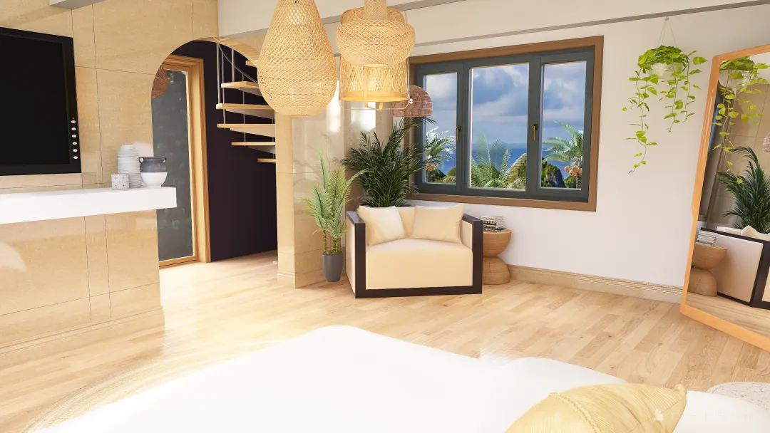 Tropical / black themed floors 3d design renderings