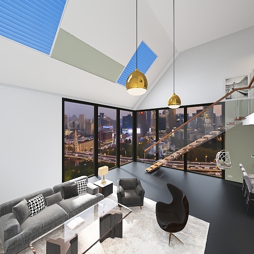 Modern Loft 3d design renderings