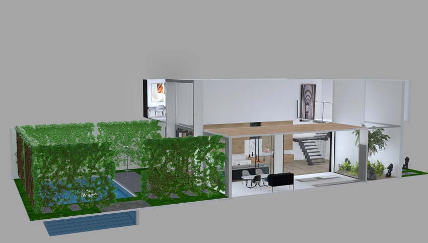 Multi Floor Demo 1 - Villa with outdoor garden 3d design picture 421.4