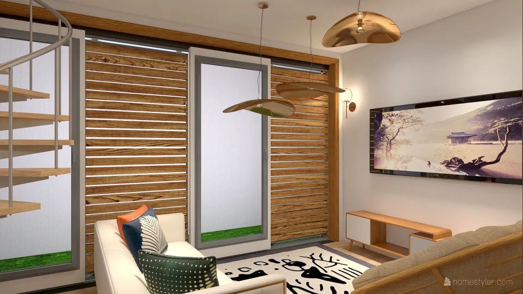 Casa de Praia 3d design renderings