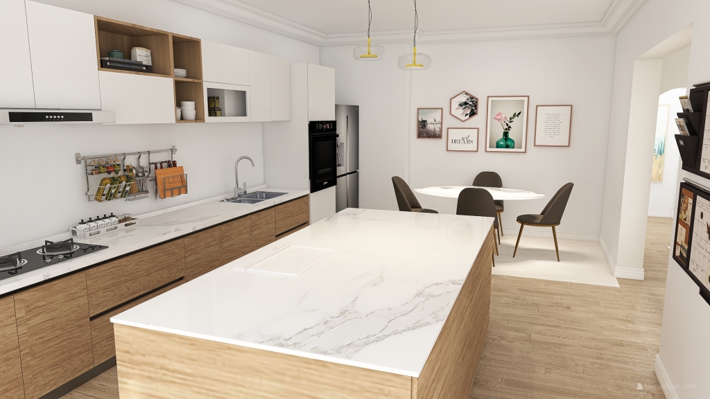 Modern Bohemian Home 3d design renderings