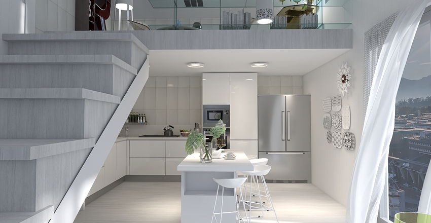 Translucence......inspired by acrylic furniture models. Interior Design Render