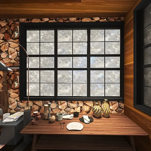 Mountain 1 Bedroom Cabin 3d design renderings