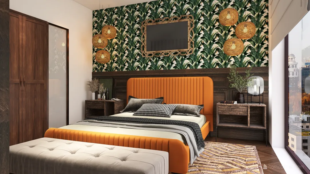 Cali Moul Boutique Hotel Room 3d design renderings