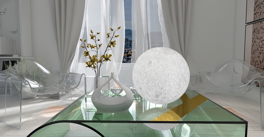 Translucence......inspired by acrylic furniture models. Interior Design Render