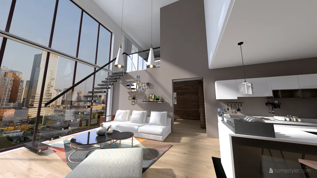 Loft Duplex 3d design renderings