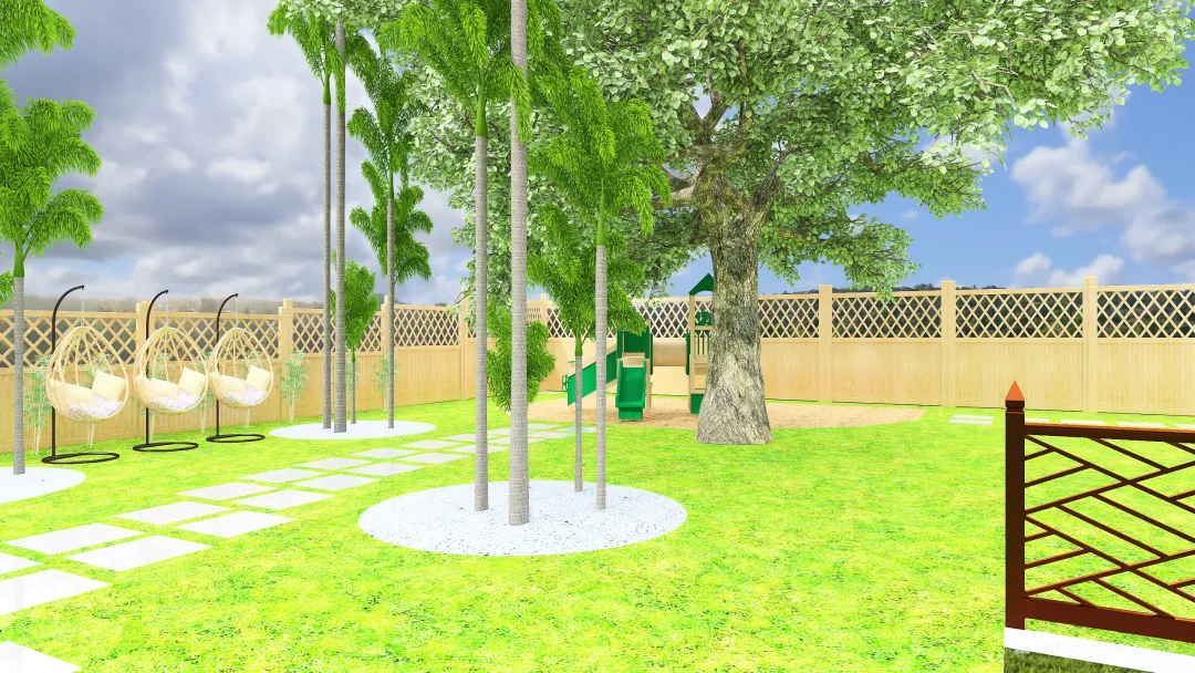 Backyard 8011 Chervil NO STEPS 3d design renderings