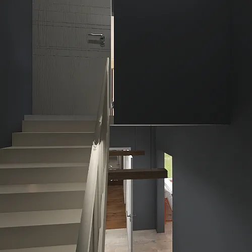 Коридор с лестницей 3d design renderings