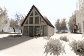 Farmhouse Rustic Scandinavian Shining In The Forest Design Rendering