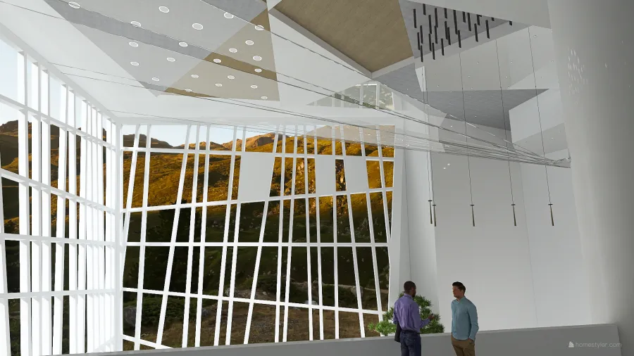 Contemporary Wisper Concert Hall White 3d design renderings