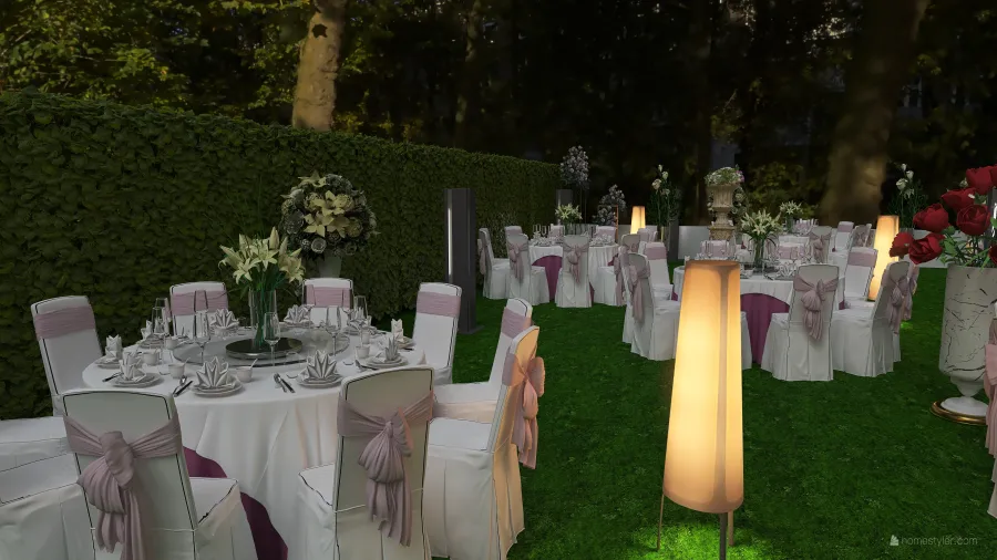 Wedding Reception 3d design renderings