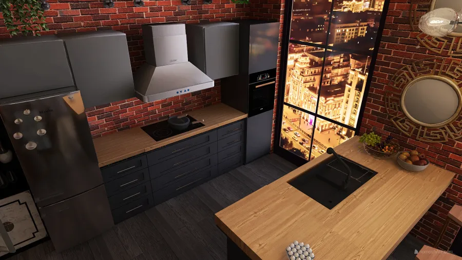 Kuchnia, jadalnia 3d design renderings