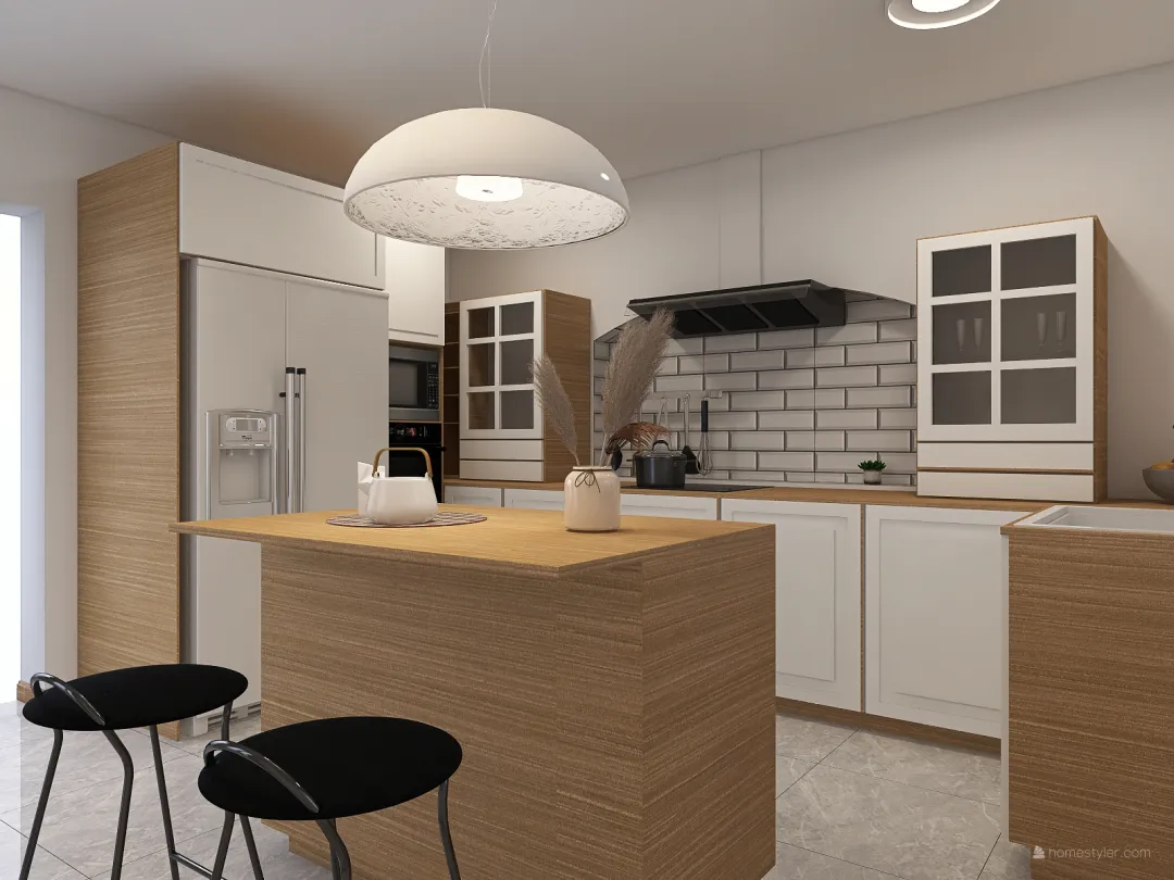 kuchnia w stylu wiejskim 3d design renderings
