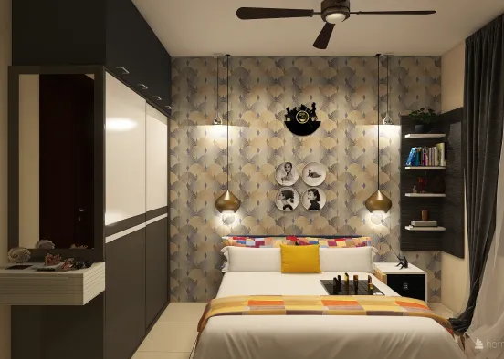 master bed room d Design Rendering
