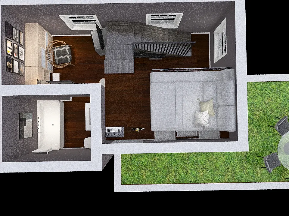 basic tiny home 3d design renderings