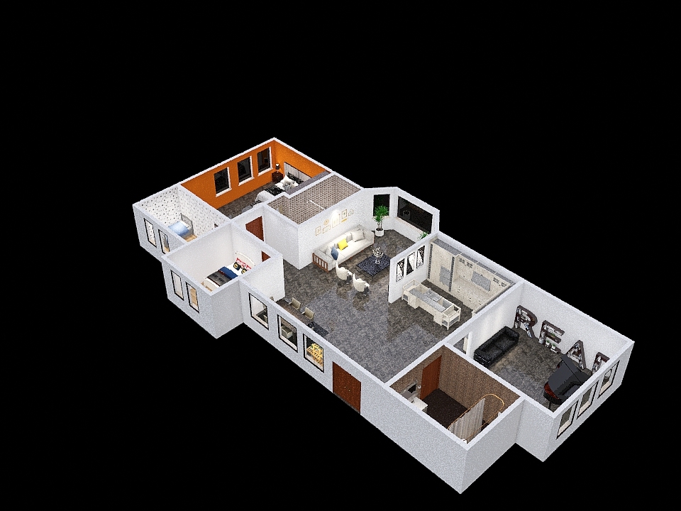 Copy of house design challange 3d design renderings