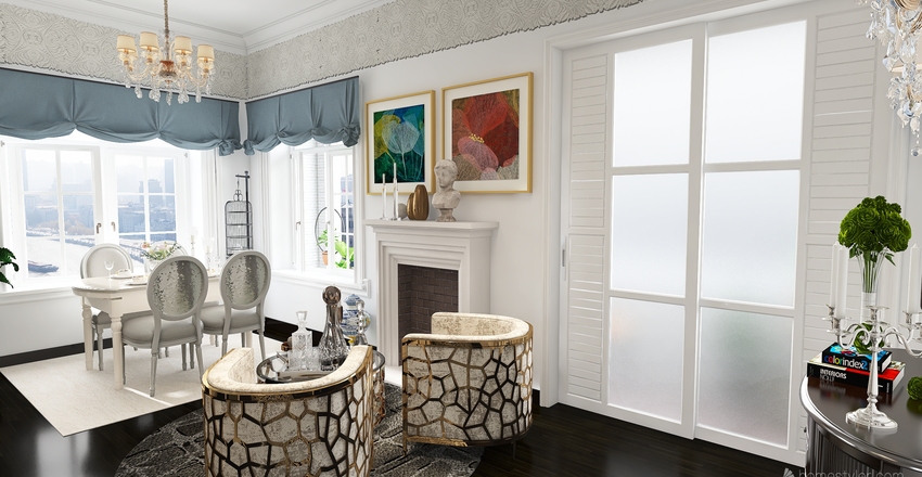Residential - Small Appartment in Paris Interior Design Render