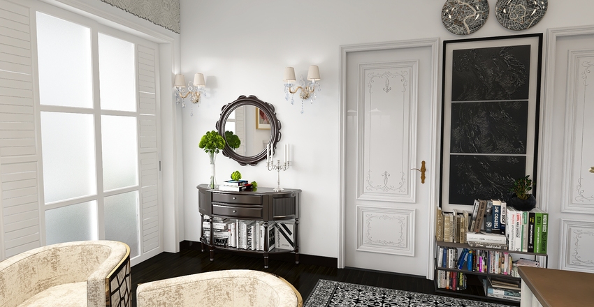 Residential - Small Appartment in Paris Interior Design Render