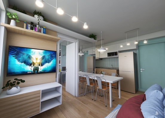 208 inova pirituba . mini apartamento . studio. 34 m² Design Rendering