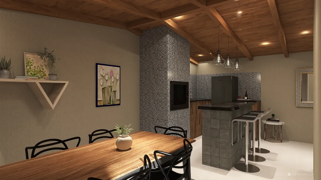 Living Room - Grill 3d design renderings