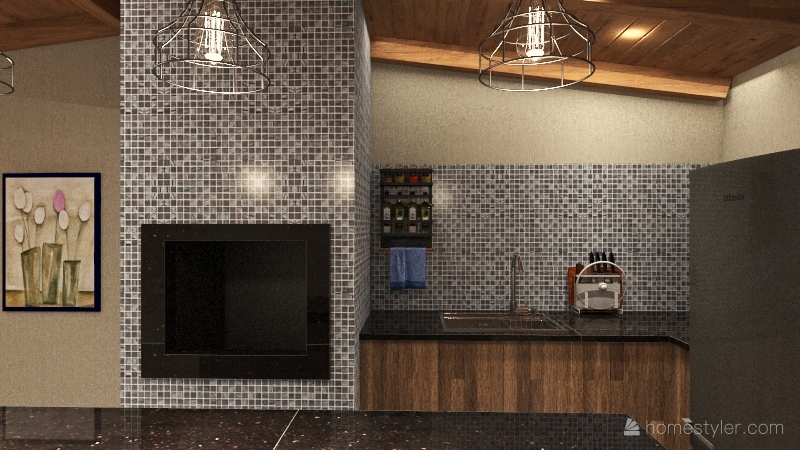 Grill and Laundry 3d design renderings