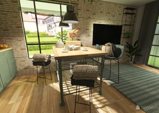 Vitaly- loft table window 2 Design Rendering