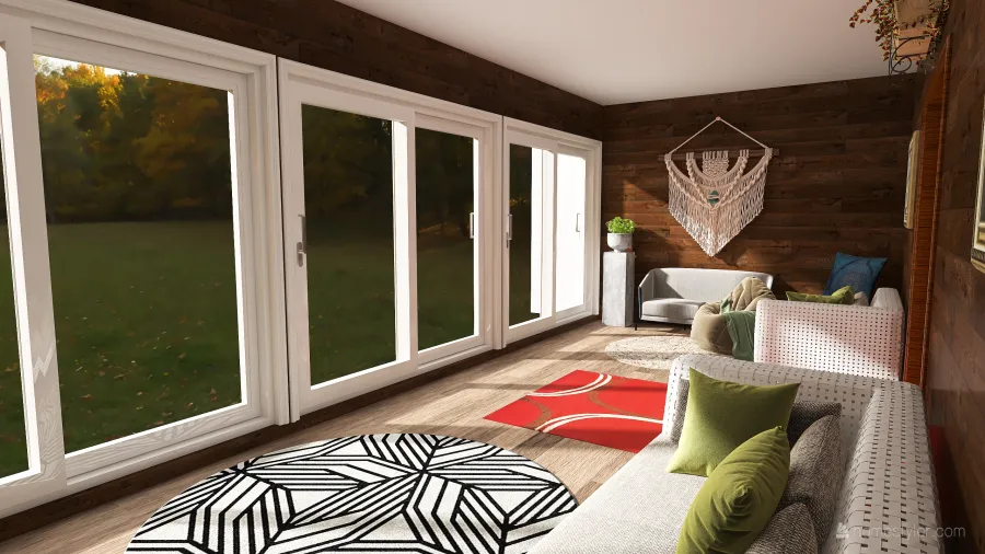 Indoor Patio 3d design renderings